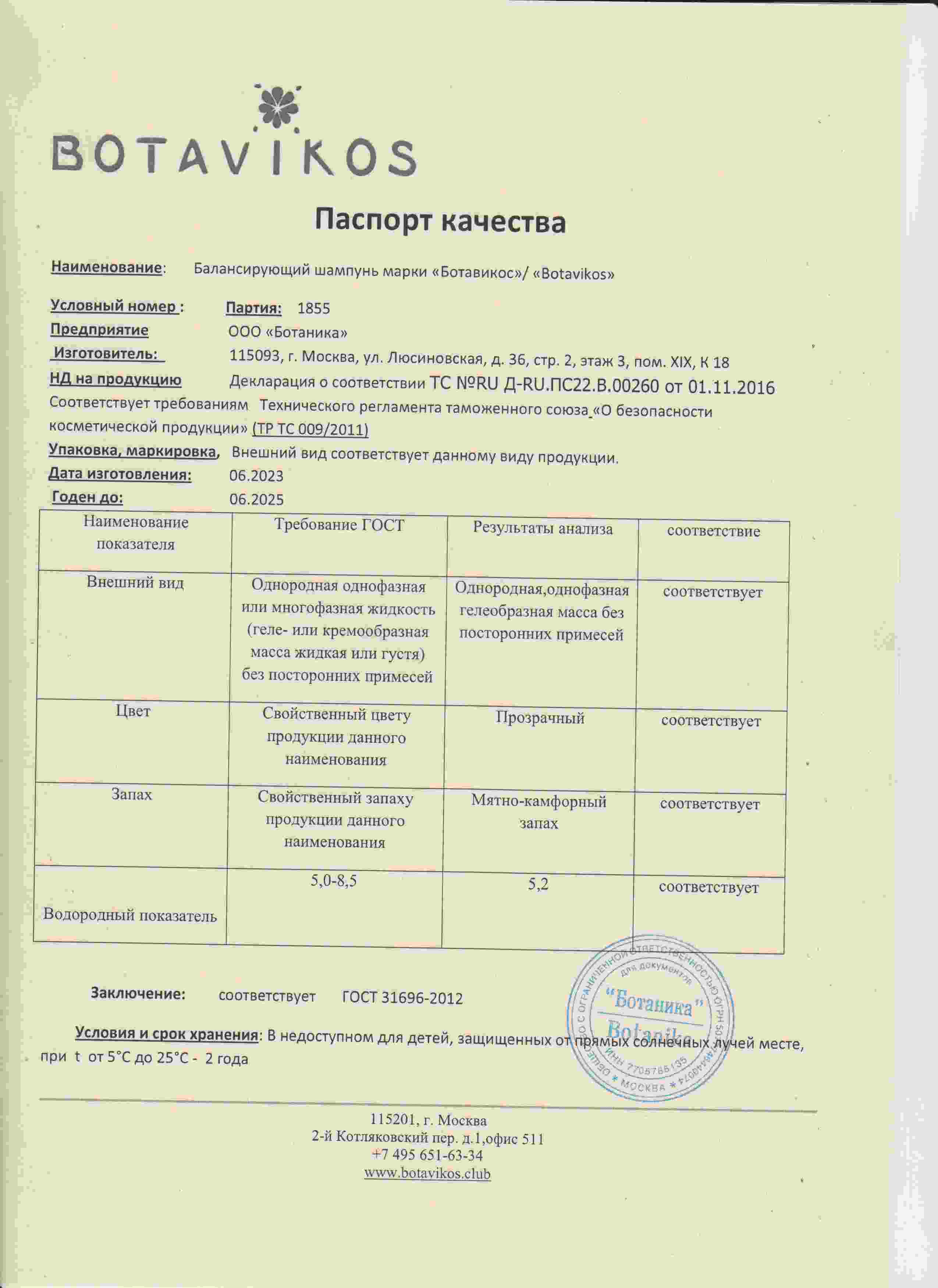 Паспорт №062023
